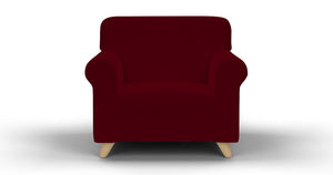 Copridivano Elasticizzato in Tessuto Bordeaux 3 Posti