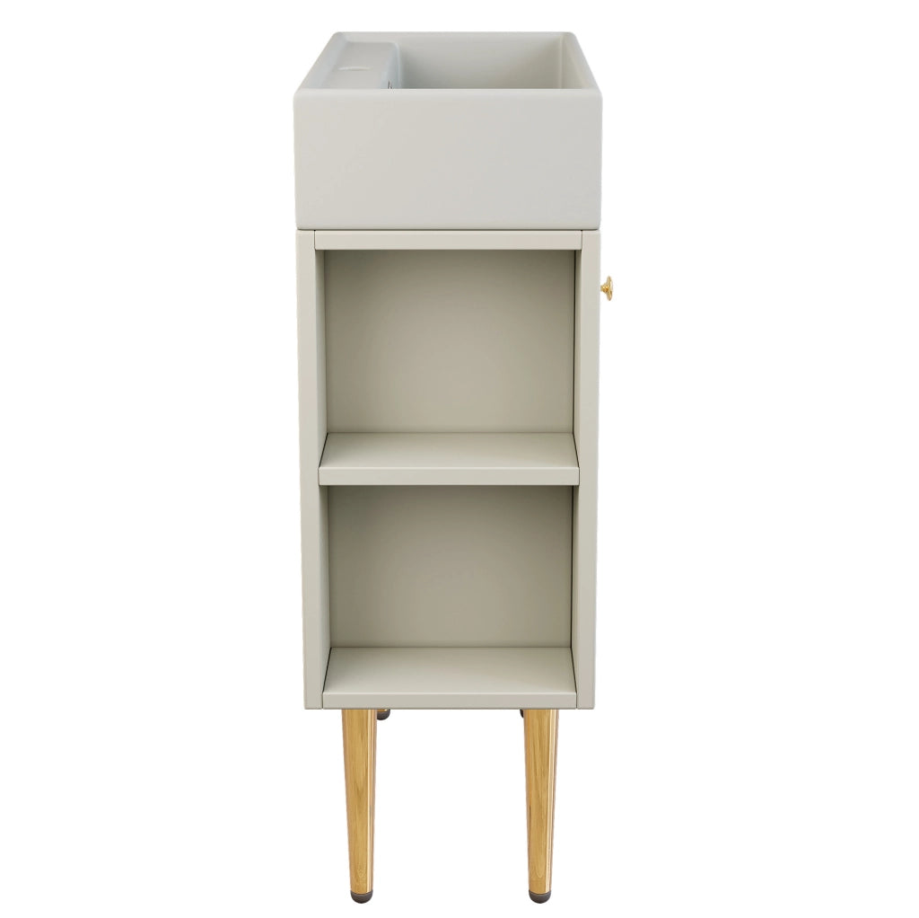 Mobile bagno con lavabo integrato 55 cm; bianco; in MDF