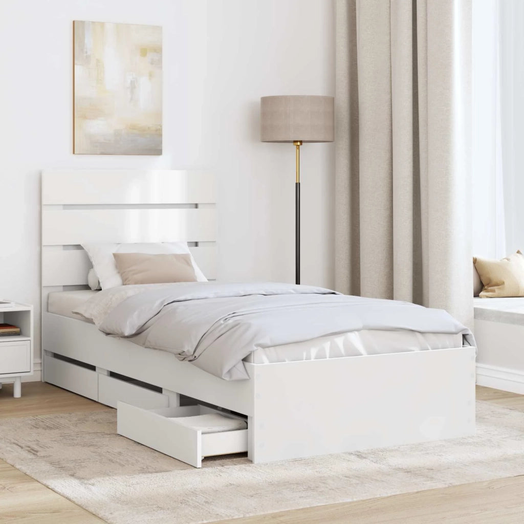 Struttura del letto Bianco 90 x 200 cm Legno Ingegnerizzato 3411858