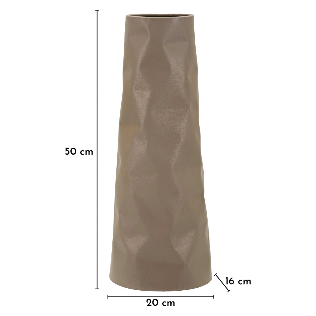 Fasa, Vaso Finitura Effetto Materico, Marrone Bronzo