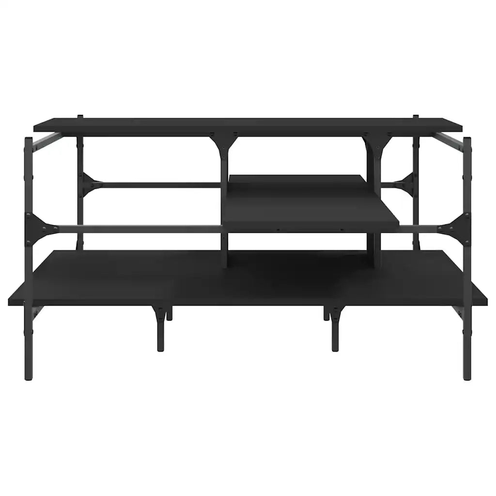 Tavolino da Salotto Nero 100x100x48,5 cm in Legno Multistrato 842311