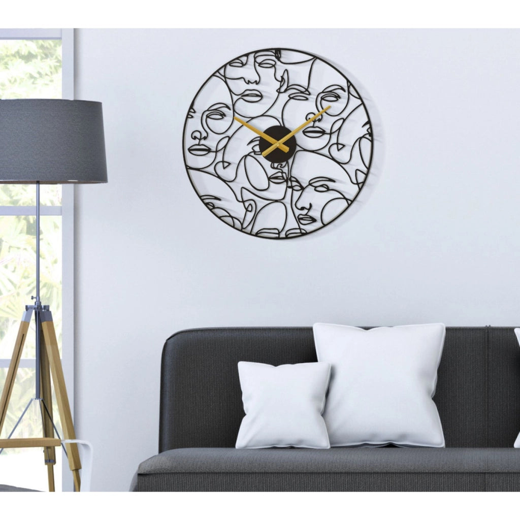 Orologio da Parete VKH242, Nero, Metallo, 50x3,5x50 cm