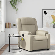 Divano Sedia-Poltrona reclinabile massaggiante in Similpelle Crema 554359