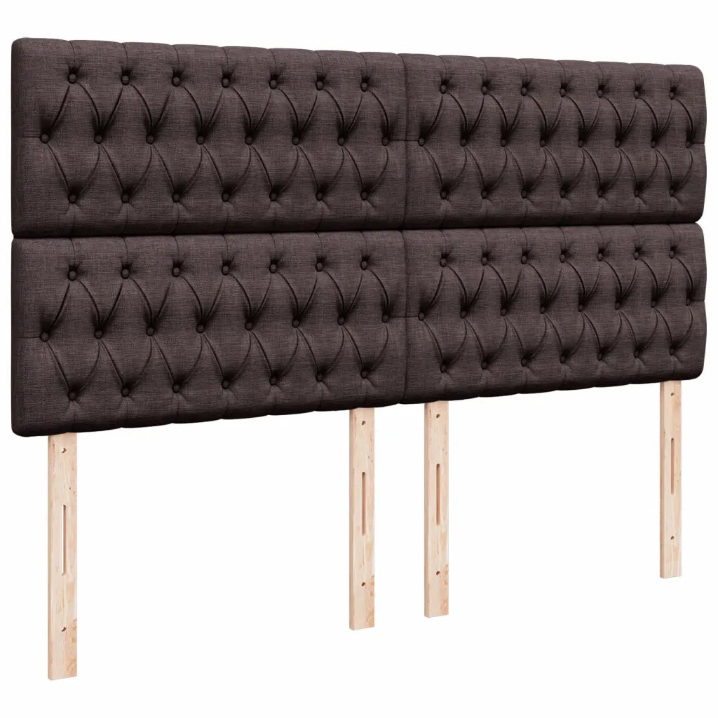 Giroletto a Molle con Materasso Marrone Scuro 180x200cm Tessuto 3291369
