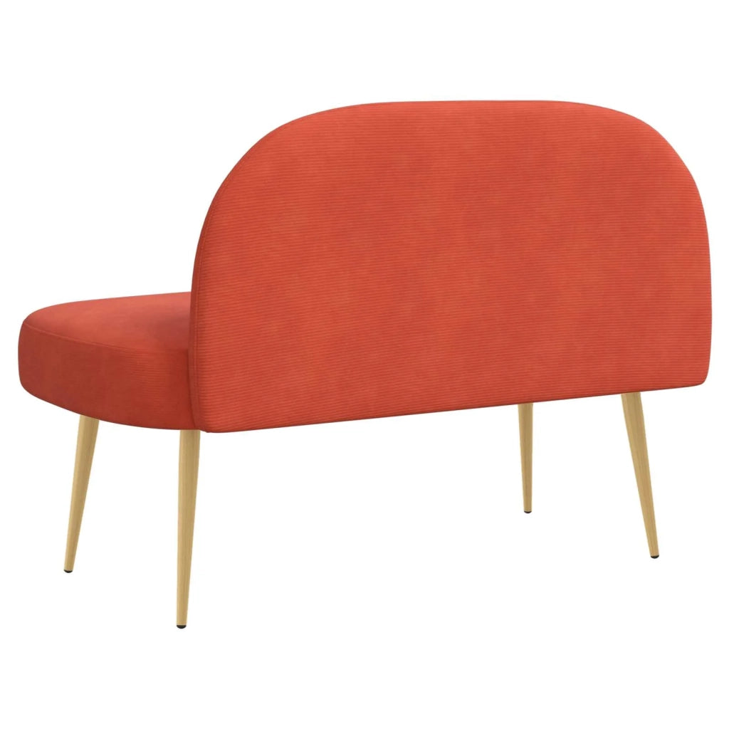 Panchina imbottita con schienale Rosso arancio 110 x 60 x 76 cm 42040784