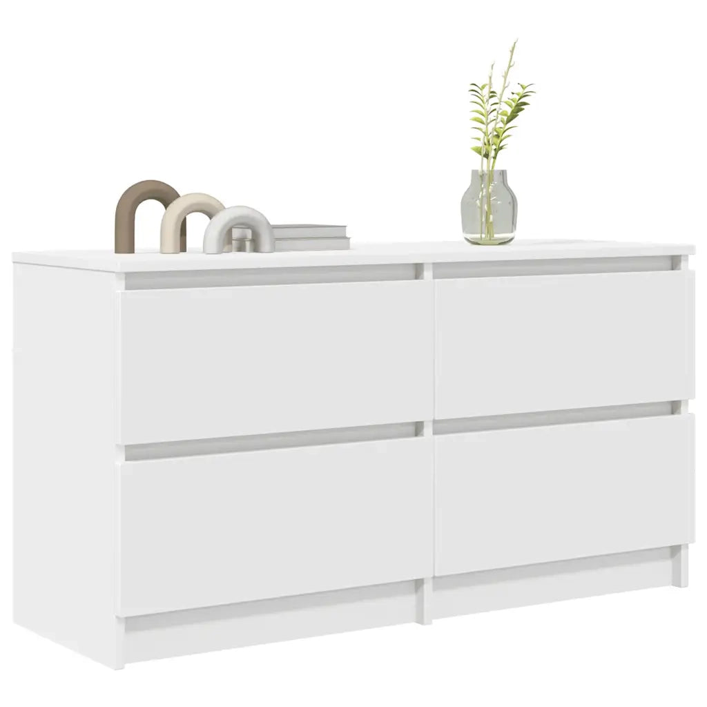 Mobile Porta TV Bianco 100x35x54 cm in Legno Multistrato 861796