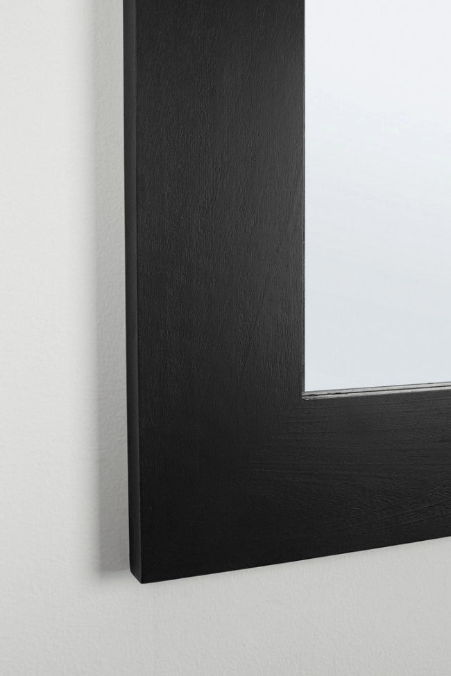 Specchio Rettangolare Legno Nero Moderno da Parete 72x92 - YOUNG