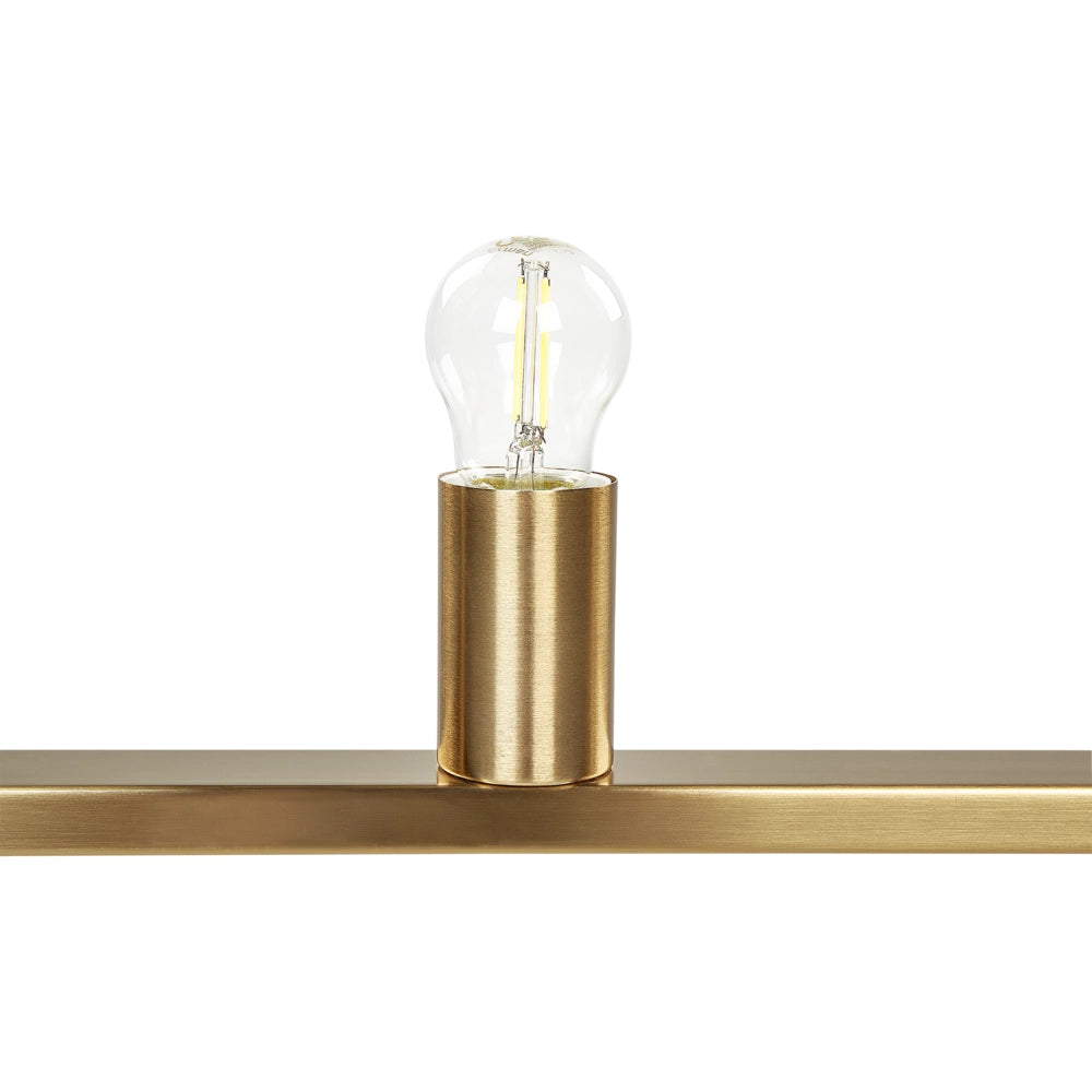 Lampadario con lampadine multiple in metallo e ottone soggiorno glamour