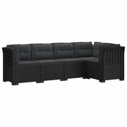 Divano da Giardino 5 Posti con Cuscini Stile Rattan PP 3444051