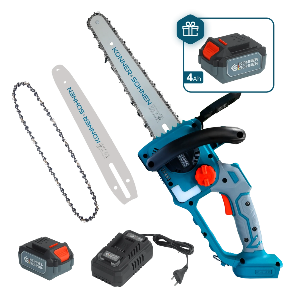 Motosega Mini a Batteria KS MCS20V-12 SET PLUS