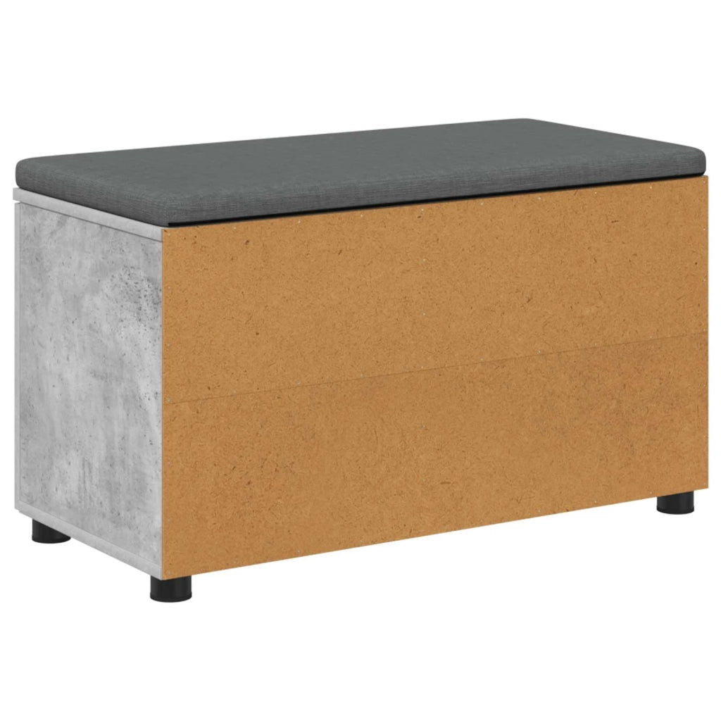 Panca per ingresso con cuscino Grigio Cemento 80 x 38 x 46 cm