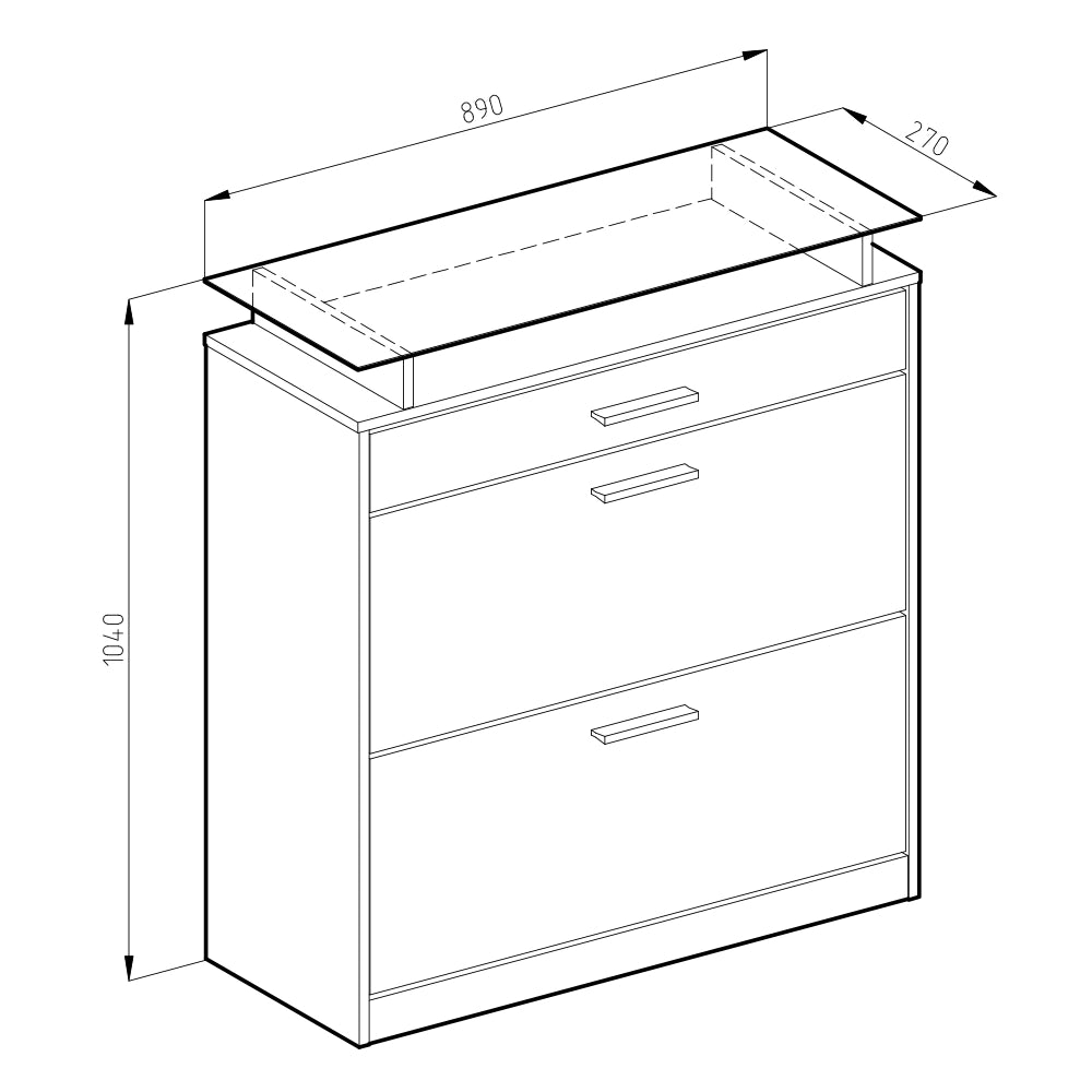Vicco Scarpiera da ingresso Sonoma 89 x 104 cm