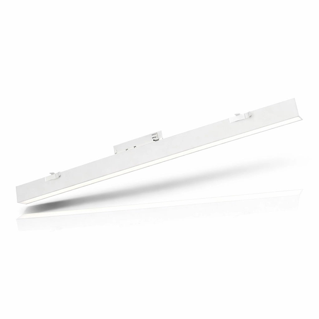Barra LED Nera Lineare per Binario Trifase 40W CCT Switch 110° Luce Professionale per Negozi e Showroom