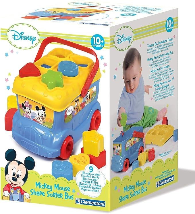 Baby Mickey Bus Inserimento Forme, per Bambino i, Gioco Prima Infanzia per Sviluppare Manualita e Logica e Scoprire i Co