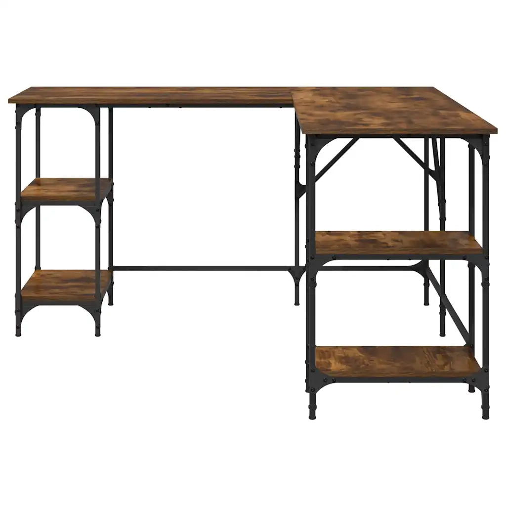 Scrivania Rovere Fumo 139x139x75 cm in Legno Multistrato 837594