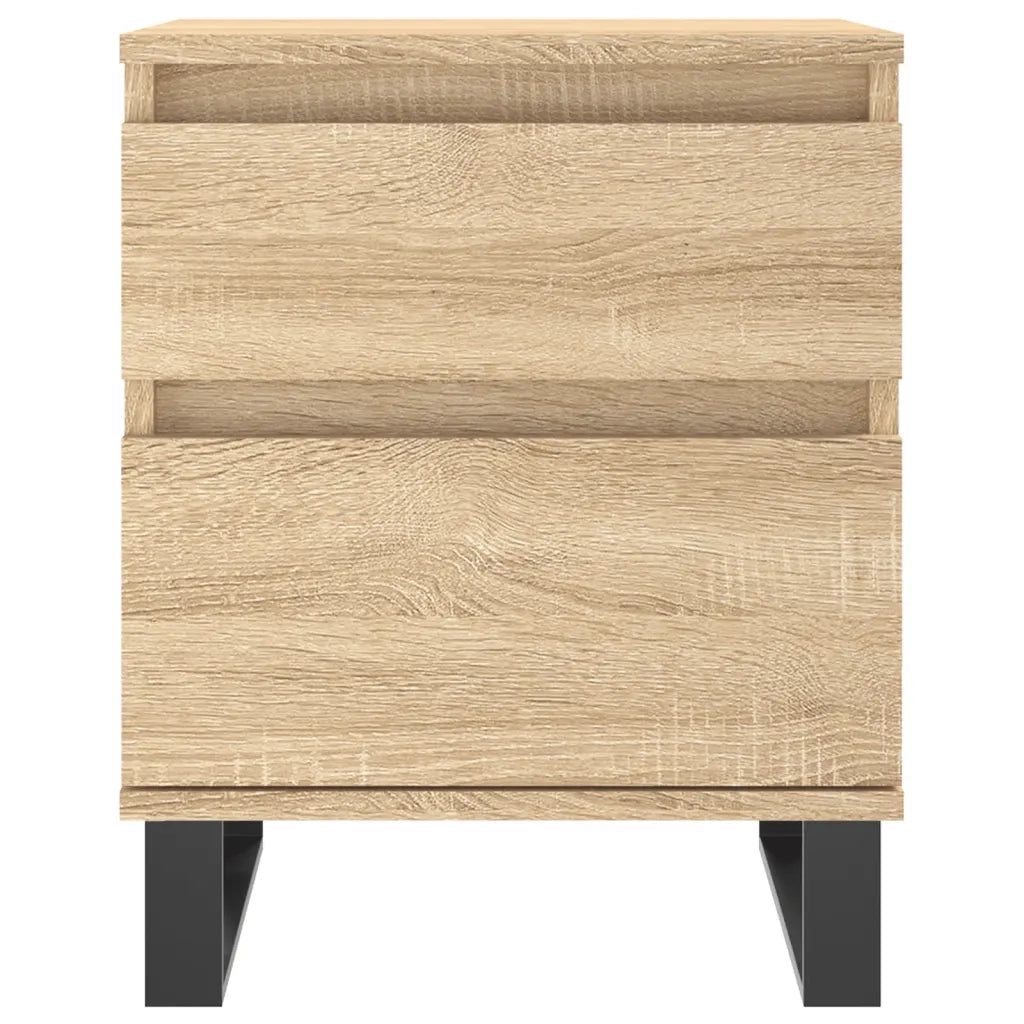 Set di 2 Comodini | Armadio da Notte | Mobiletto da notte Rovere Sonoma 40x35x50 cm in Legno Multistrato