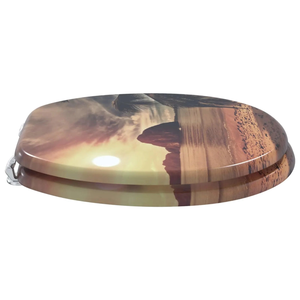Sedile per toilette con chiusura morbida Arancione 44 x 38 cm 42027211