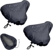 Sella posteriore impermeabile - Sellaposteriori - per donne, uomini, mountain bike - 26 x 25 cm - Nero - 2 pezzi
