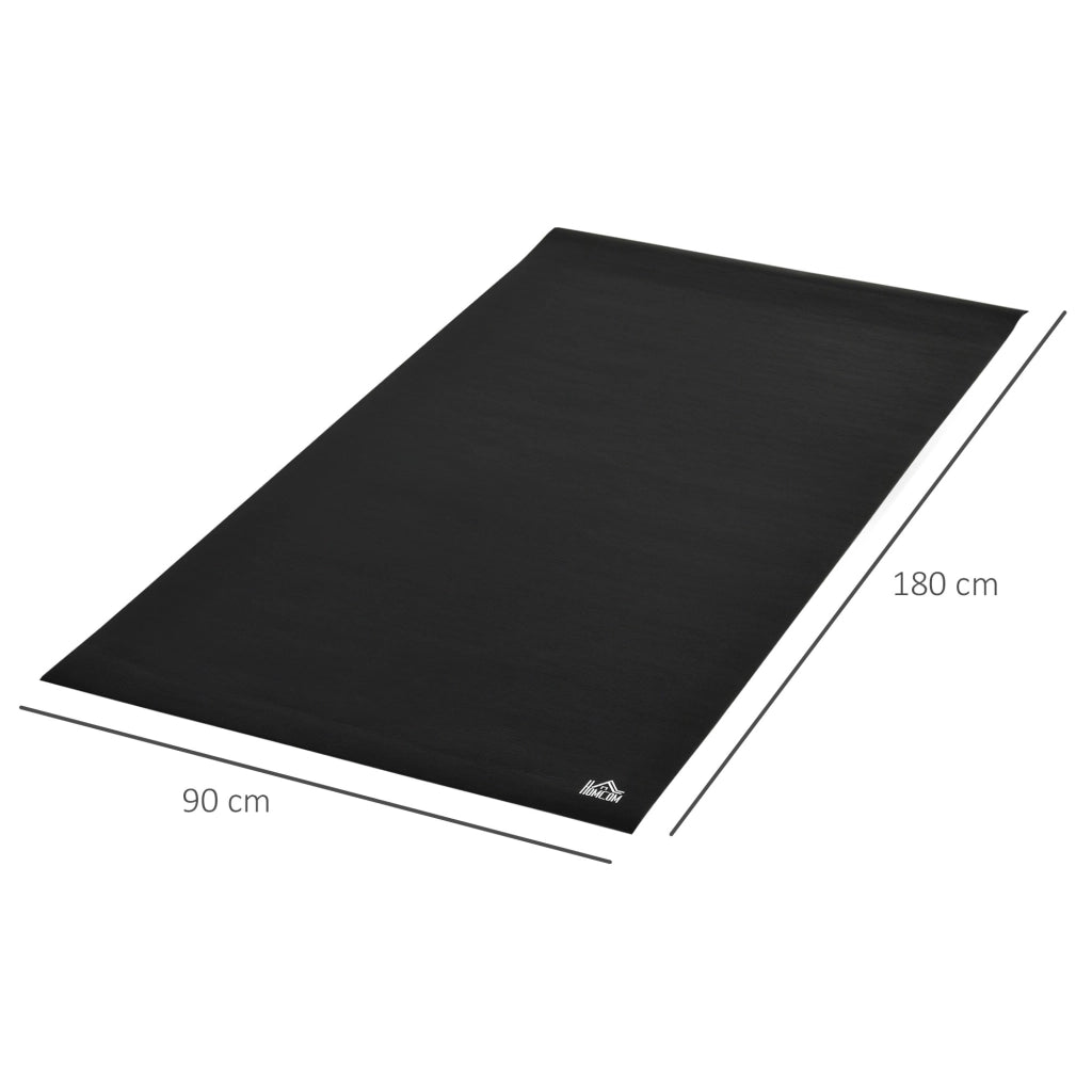 EasyComfort Tappeto Palestra Ammortizzante per Tapis Roulant e Cyclette, Tappetino Fitness in PVC Antiscivolo, 180x90cm, Nero