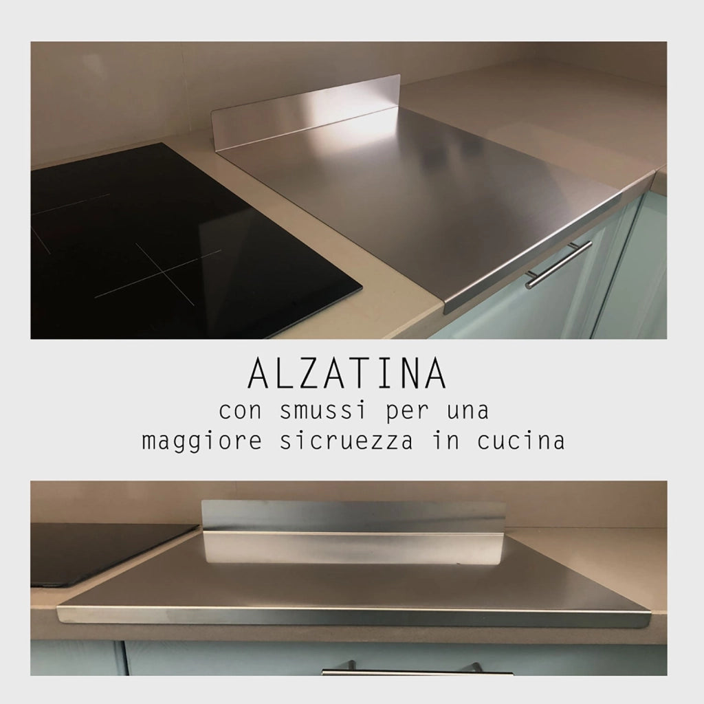 Tagliere Spianatoia per Alimenti Professionale con Alzatina 120x50 AISI 304