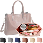 Organizzatore di Borsa per Donne, M/L, Borsa Organizzatore con Molti Comparti, Regalo per Donna (Rosso, M)