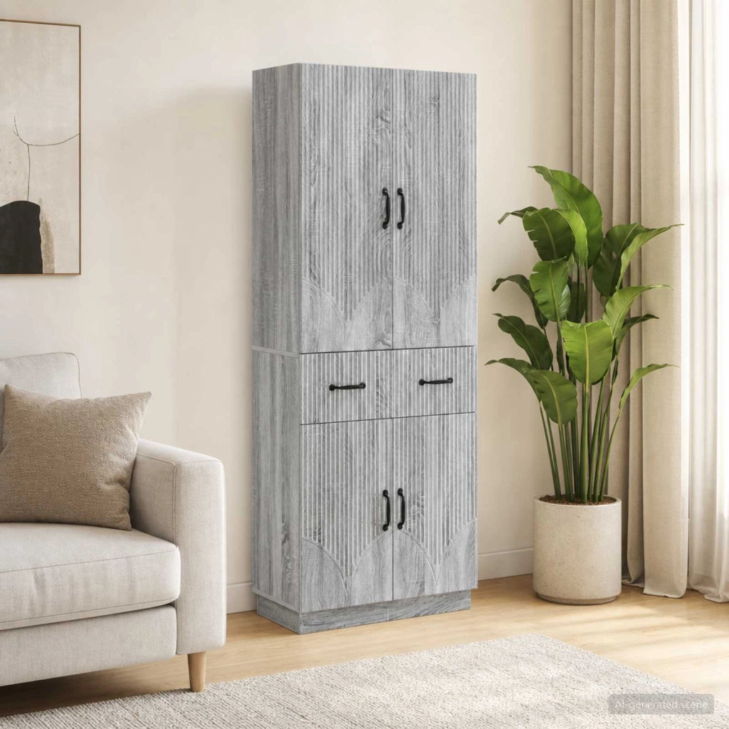 Set di armadi 2 pz Sonoma grigio Legno ingegnerizzato 3416832