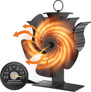 Ventilatore a calore 5 pale per camino stile classico funzionamento silenzioso circulazione ambientalmente piazzabile distribuzione di calore efficiente camino aperto