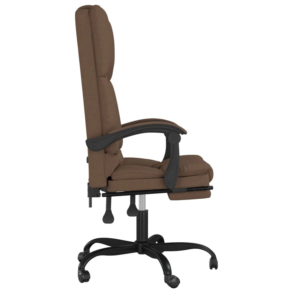 Sedia da Ufficio Massaggio Reclinabile Marrone in Tessuto cod mxl 36048
