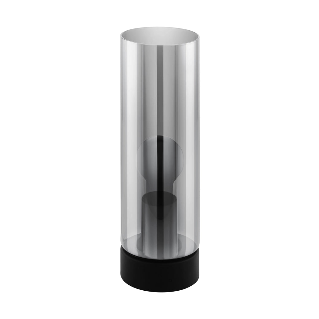 Lampada Da Tavolo Moderna Damasco 1 Acciaio Nero 1 Luce E27