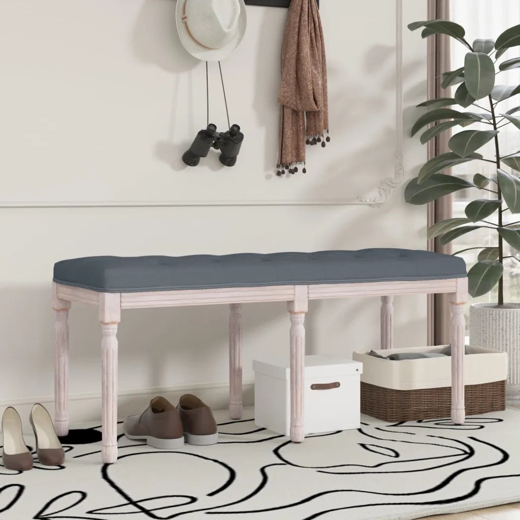 Panca Grigio Scuro 110x40x49 cm in Velluto 344454