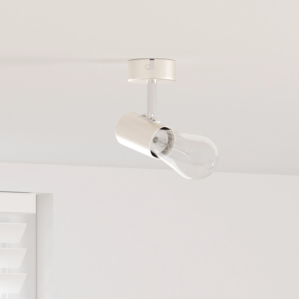 Faretti da soffitto 1 Via Regolabile Nichel E27