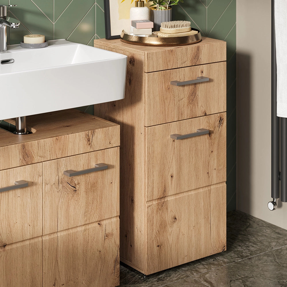 Mobiletto bagno Luna Quercia Wotan 37 x 79 cm Vicco