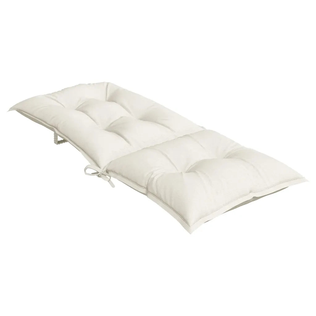Cuscini Sedia Schiena Alta 4 Crema MÃ©lange 120x50x7 Tessuto