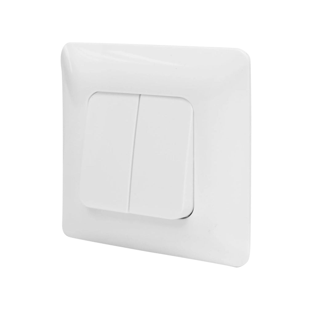 Doppio interruttore bianco ST 220V - 250V, 10A da incasso