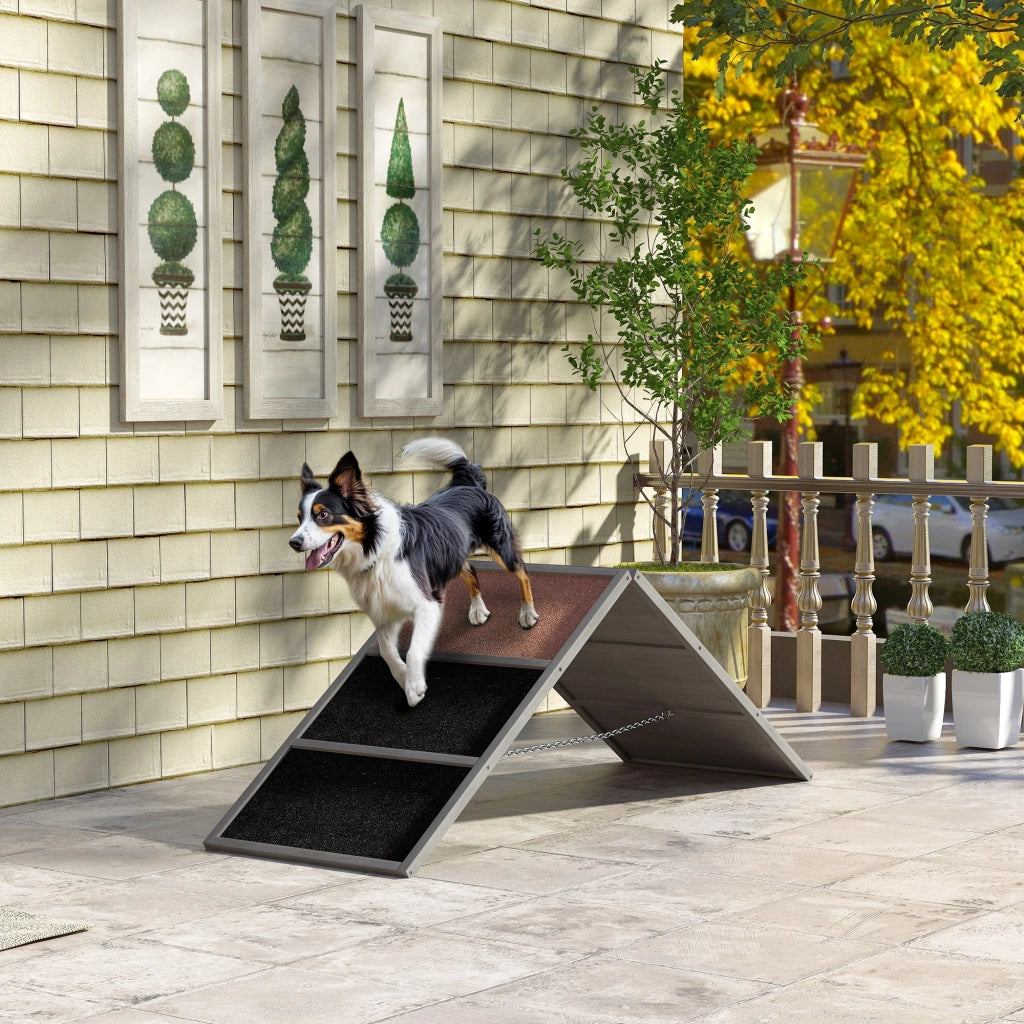 Attrezzatura Agilit¨¤ per Cani Rampe ¨C zephmum ¨C Grigio 173x59x66 cm