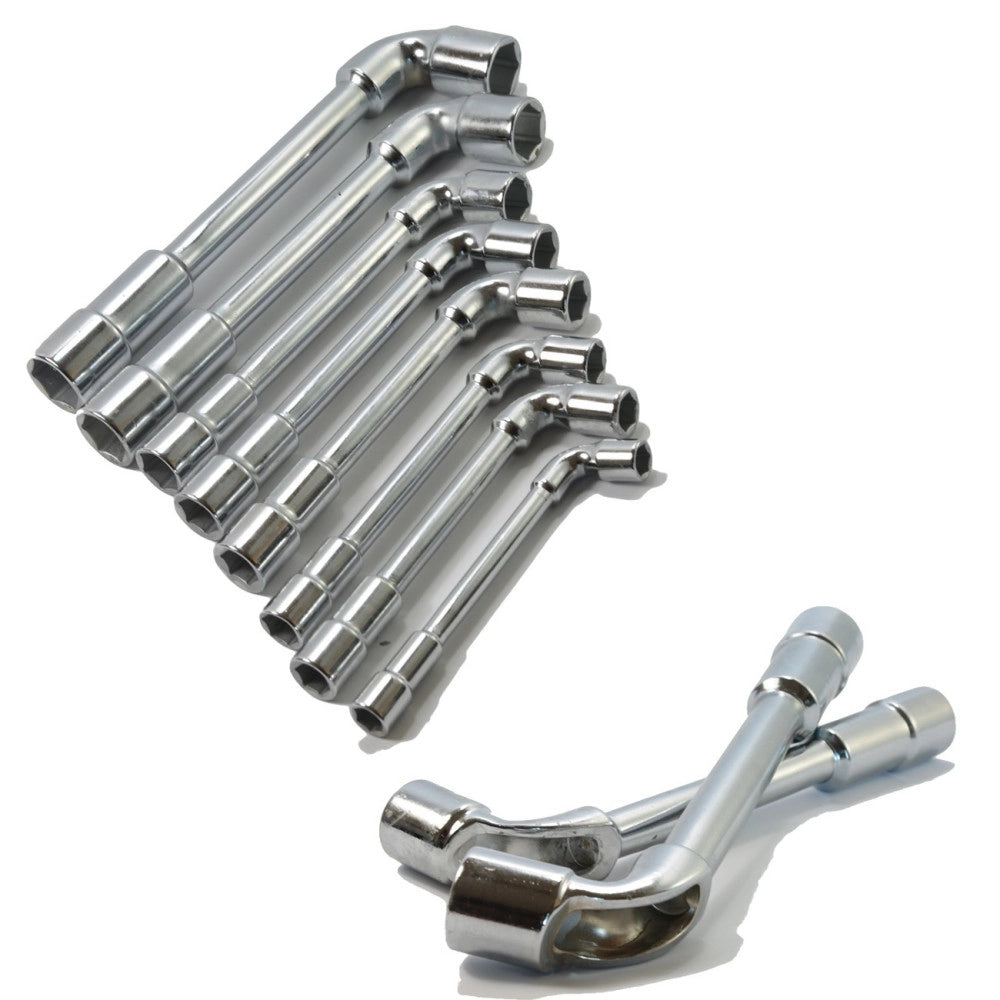 Trade Shop - Set Di 8 Chiavi A Pipa Esagonali 8 - 22mm Chiavi Bussola  8 10 11 12 13 14 17 19 -