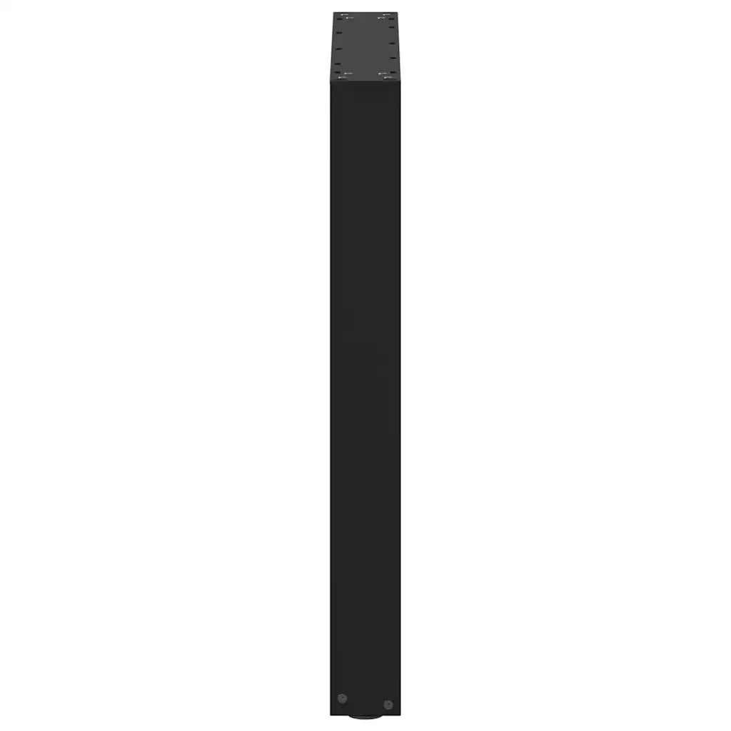 Gambe per tavolo da pranzo a forma di U 2 pz nere 70x(72-73) cm in acciaio