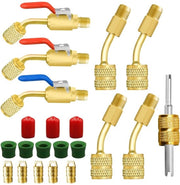 Adattatore a 21 vie per refrigeranti - Adattatore R410A per refrigerante R410A - R410A R134A R12 R22 - Maniglione a sfera inclinata per refrigeranti AC