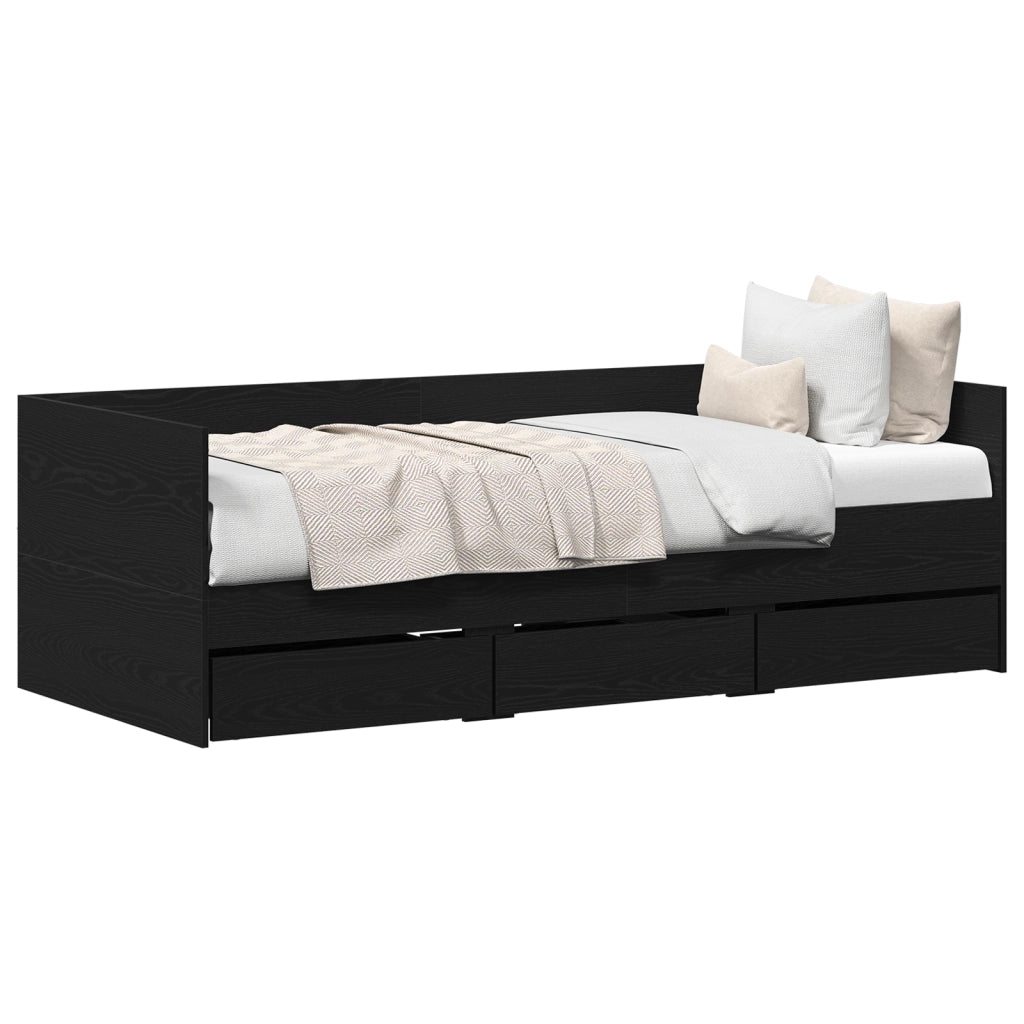 Daybed Rovere nero Legno ingegnerizzato 90 x 200 cm Durevole