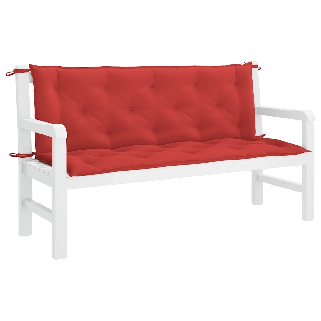 Cuscino per Panca Rosso 150x(50+50)x7cm in Tessuto Oxford