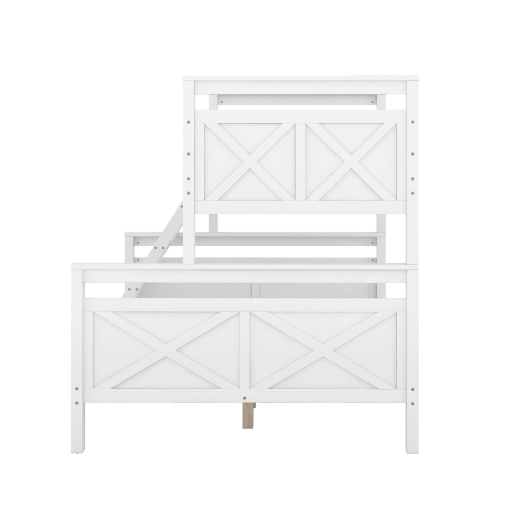 Letto a castello 90/140x200 cm trasformabile in 2 letti, bianco