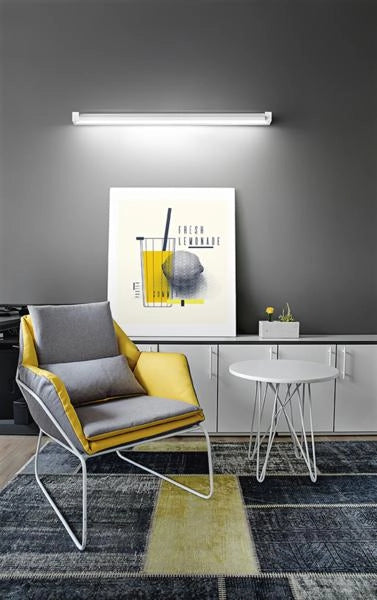 Applique in metallo verniciato bianco Sway LED 35W CCT 3000K 4000K 6000K 3200Lm 100cm