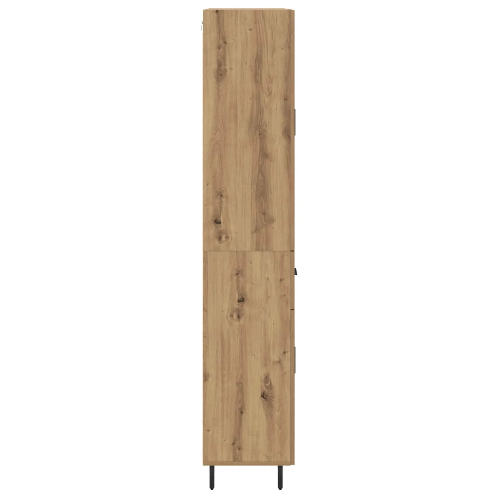 Credenza 2 pcs Rovere artigianale Legno multistrato