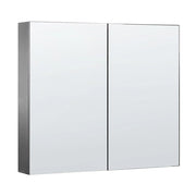 Armadietto a specchio per bagno in compensato bianco 80 x 70 cm Scaffali pensili a 2 ante