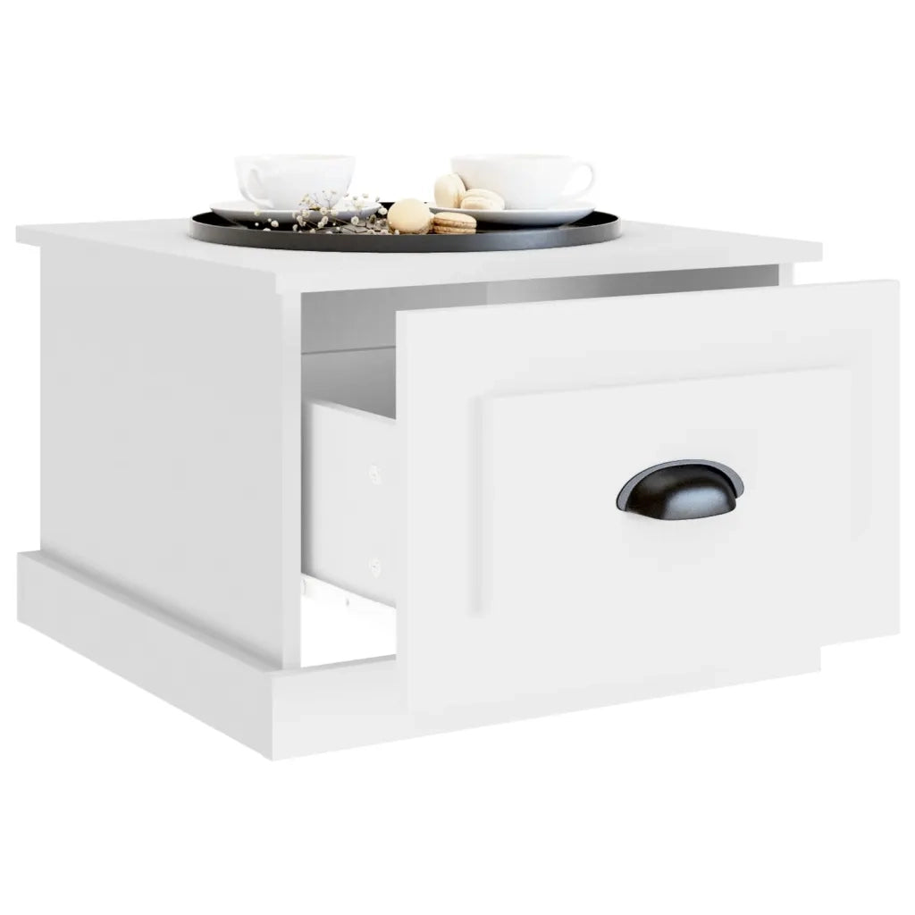 Tavolino da Salotto Bianco 50x50x35 cm in Legno Multistrato 816248