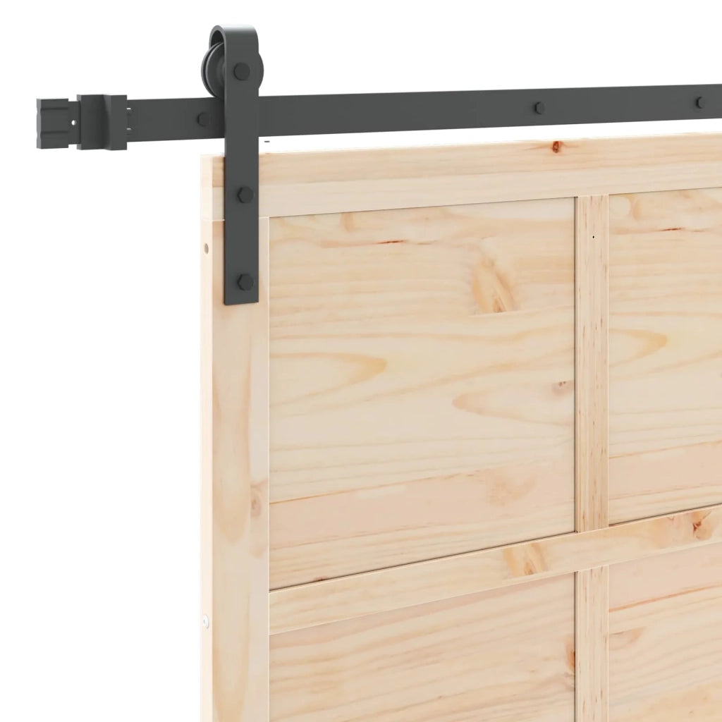 Porta scorrevole Naturale 80 x 208 cm Legno Massello di Pino 3445670