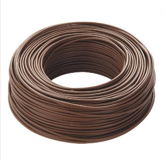Cavo elettrico cordina unifilare fs17 sezione 16mmq marrone 25 metri