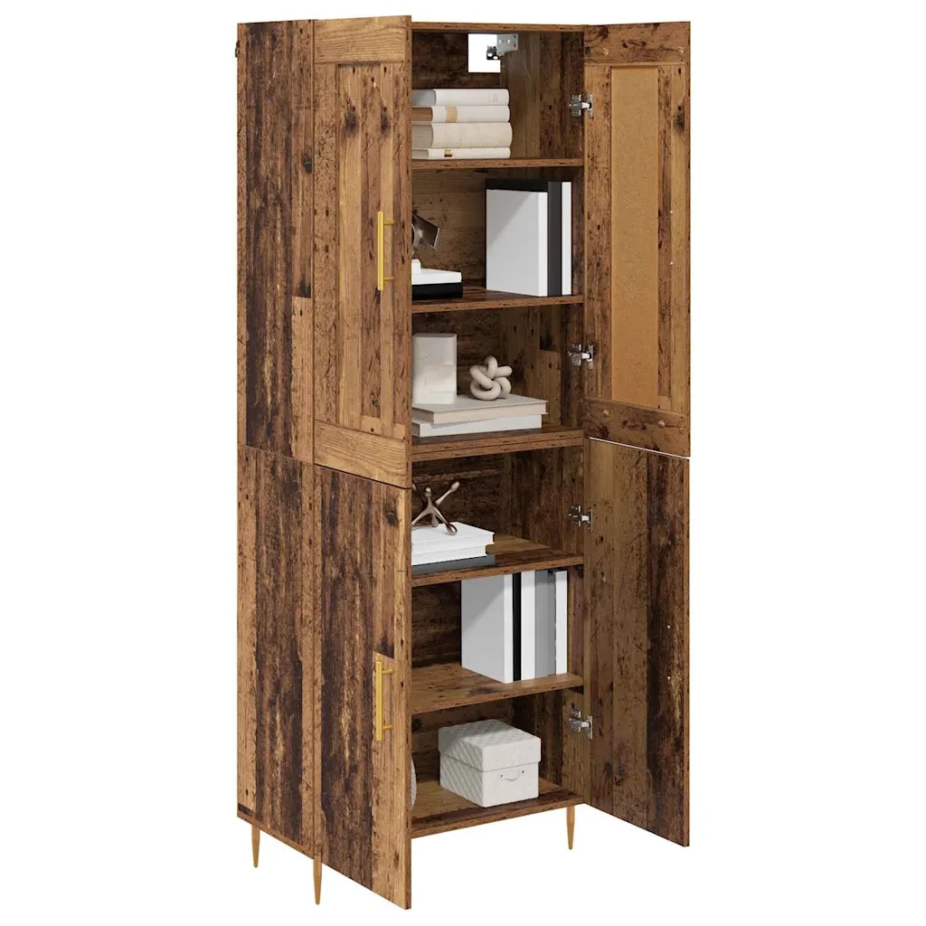 Credenza | Madia | Buffet da pranzo | Armadio da pranzo Legno vecchio 69,5 x 34 x 180 cm Legno multistrato