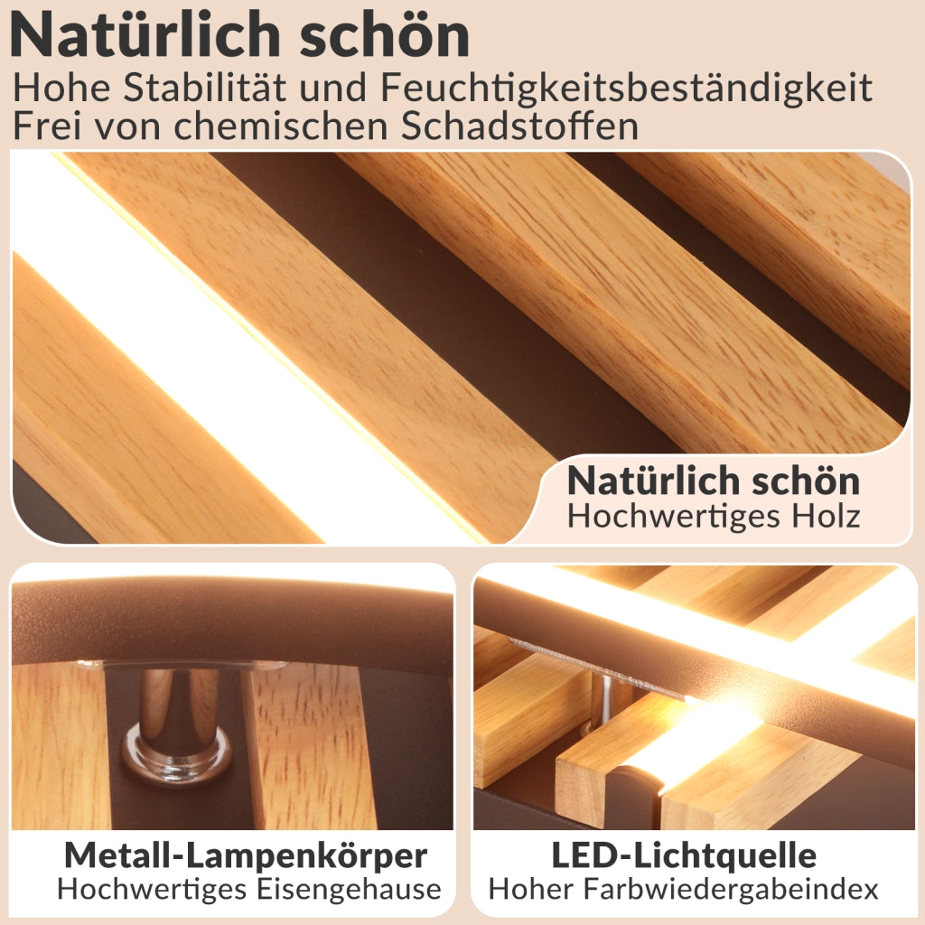 ZMH Plafoniera LED moderna 34W 38cm con 2 anelli e telecomando ideale per soggiorno camera da letto cucina