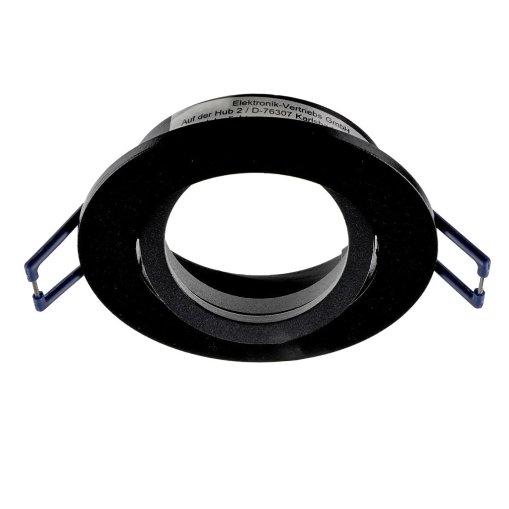 Faretto ad incasso portafaretto nero tondo foro 70mm moderno orientabile supporto lampade GU10 GU5.3 NERO